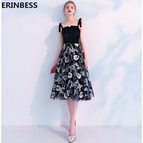 Robe De Soiree 2019 Prom Dresses Short Women Formal A-line Prom Dress Gowns Sleeveless Boat Neck Evening Dress Gowns