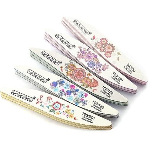 1PCS Sandpaper Nail Files For Manicure Gel Polish Buffer Buffing Colorful Nail Files multi Grit lime a ongle professionel