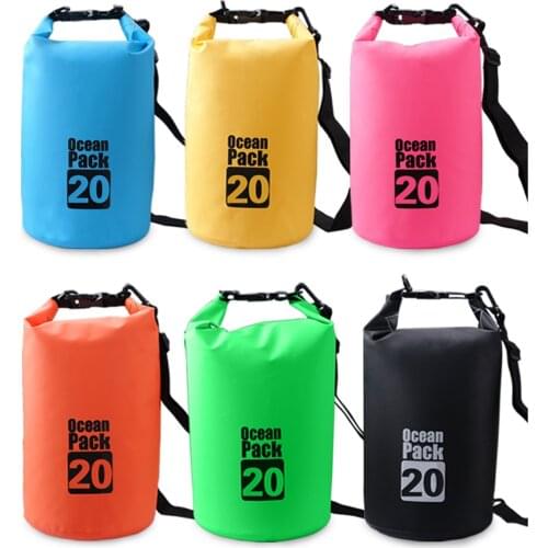 15L 20L Waterproof Dry Bag Outdoor Travel Sport Boating Kayaking Fishing Rafting Swimming Water Bags PVC