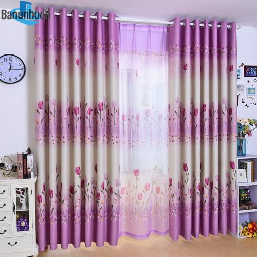 2019 New Cortinas Dormitorio Curtains Sweet Tulip Shade For Bedroom Semi- Window Treatments Curtain Tulle For Custom Drapes 1pc