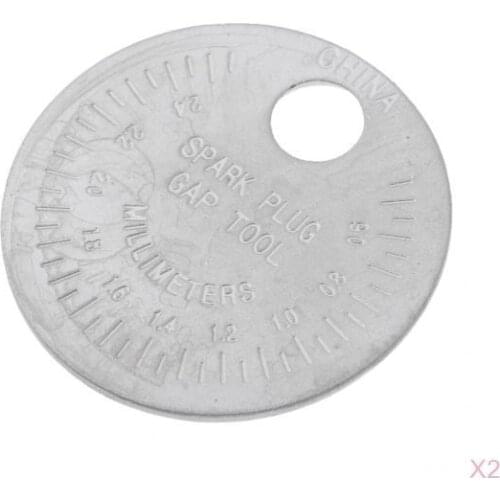 2x Spark Plug Gapper Circular Coin Type 0.5 To 2.4mm Spark Plug Gauge