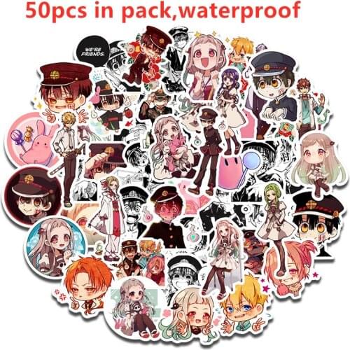 50 PCS/lot Stickers Toilet-Bound Hanako-kun Hanako Nene Yashiro Kou Model Luggage Moto Car Suitcase Laptop Skateboard Waterproof