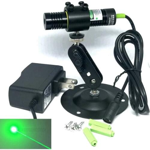 532nm Dot/Line Beam Green Lights 30mW Diode Lasers Positioning Module 1875 Case W & Adapter &Holder