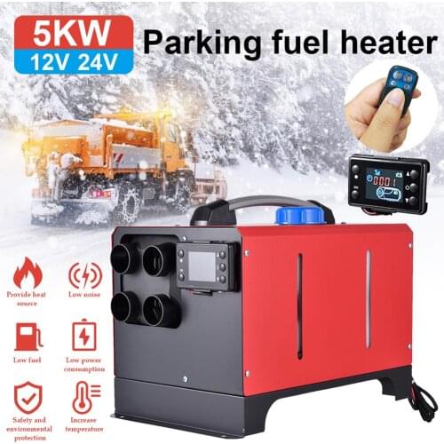 12V/24V 5KW Car Heater Parking Air Diesels Fuel Heater Set LCD Remote Control For Car RV Motor-home Trucks Trailer Boat Heater