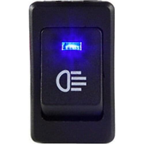 1PCS New Design 12V 35A Car Fog Light Rocker Switch 4Pins Blue LED Dash Dashboard VEQ19 P50