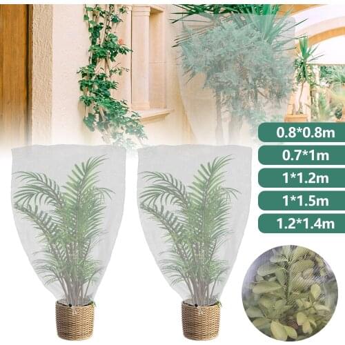 2pcs Insect Bird Barrier Netting Mesh Garden Plant Flower Fruit Cover Bag Potato Tomato Protective Nylon Bag with Drawstring