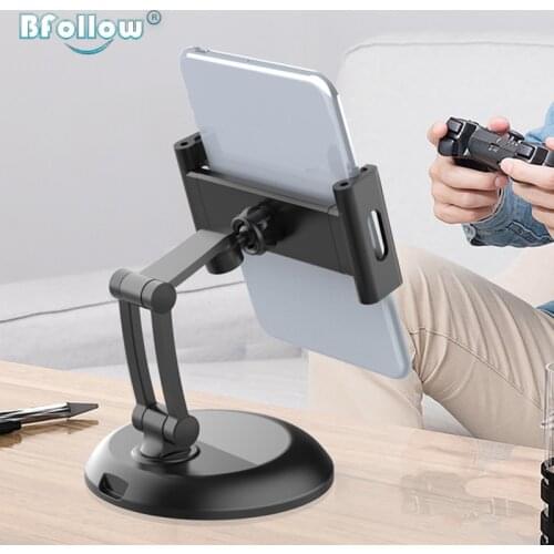 BFOLLOW Tablet Holder Stand for iPad Pro 12.9 Air Mini Smartphone Phone 360 Degree Rotation Live Streaming Youtube Shoot Video