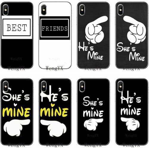 Best friend BFF Couple mouse Finger Phone Case For Samsung Galaxy M30 J8 J7 J5 Pro J6 J4 Prime A6 A8 A9 Plus J3 2018 2017