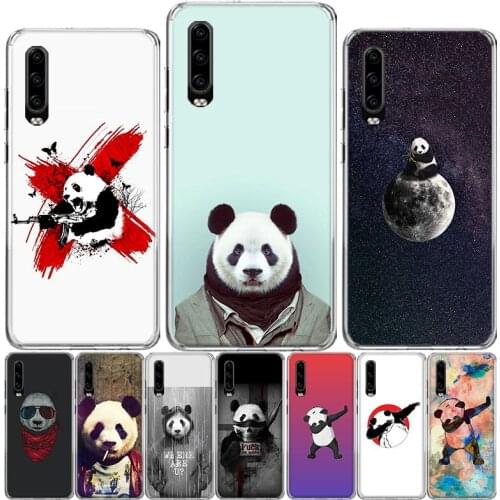 Panda Dab on the EM Phone Case For Huawei P40 P30 P20 P10 Mate 10 20 30 Lite Pro P Smart Z Plus 2019 Cover Shell Coque