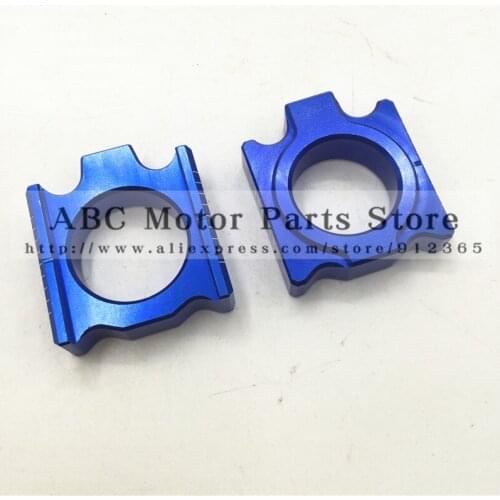 CRF Billet Aluminum Rear Chain Adjuster Axle Blocks CR125R 250R CRF250R X 450R X MOTOCROSS DIRT BIKE FREE SHIPPING BLUE colour