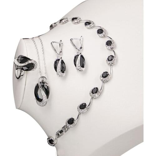 Dandy Will Women Jewelry Silver 925 Costume Jewelry Sets For Party/Wedding With Earrings