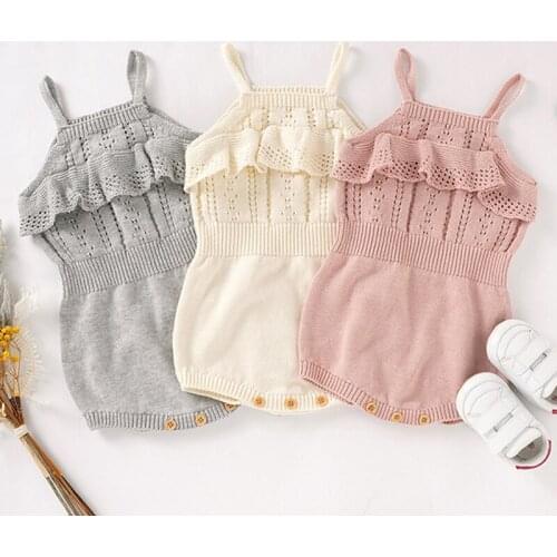 Infant Kids Baby Boy Girl Sleeveless Braces Rompers Autumn Newborn Baby Girl Rompers Baby Boy Girl Hollow Out Clothes Rompers
