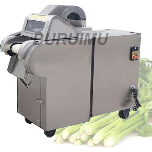 Electric Automatic Celery Kale Slice Machine Carrot Cutter Dice Maker Vegetable Cutting Manufacturer