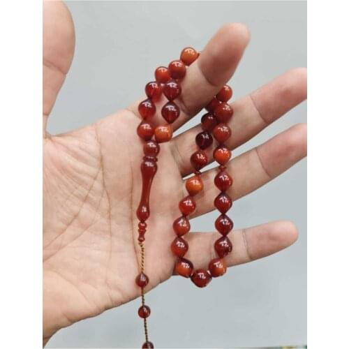 Islamic Tasbih Muslim Rosary Beads 33 Prayer Rosary For Men Bracelet For Men Accessory amber oltu amber stone Handmade Turkey