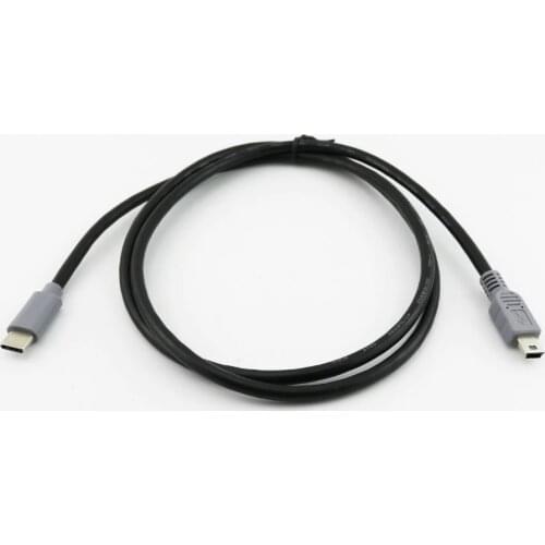 1pcs USB Type C 3.1 Male To Mini USB 5 Pin B Male Plug Converter OTG Adapter Lead Data Cable for Mobile Macbook 25cm / 1m 3ft