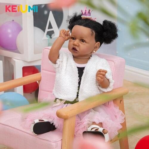KEIUMI New Arrive Full Body Silicone Reborn Baby Girl Dolls High Quality Waterproof Livly Newborn Doll Toys Kids Birthday Gift
