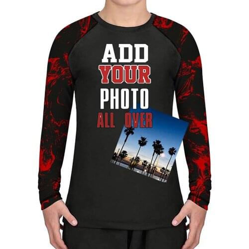 Youth custom Stylish Breathable Long Sleeve Training Rash Guards