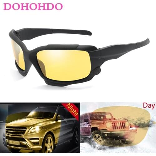 DOHOHDO Car Driving Polarized Sunglasses Women Men Reflective Night Vision Anti-glare Goggles Car Sunshade Plarization Sunglasse