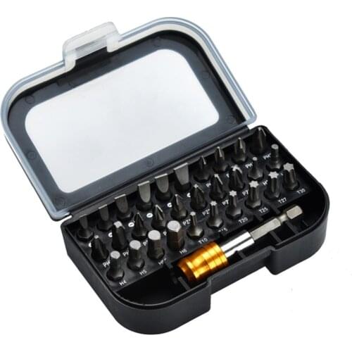 31 Pcs Screwdriver Bit Set (30 Most Commonly Used Screwdriver Bits + 1 Quick Release Hex Chuck Extension Adapter)