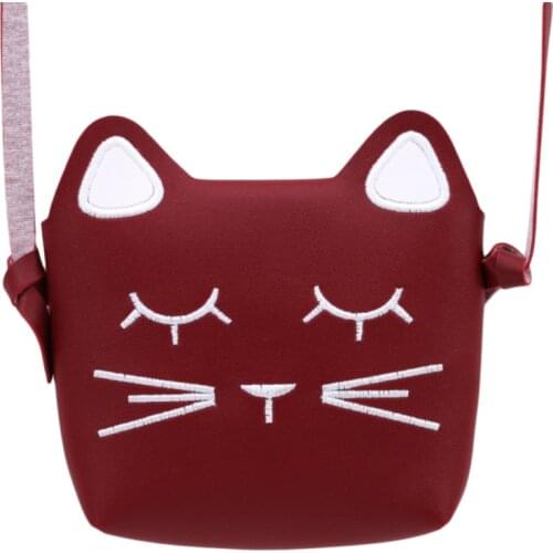 2021 New Childrens Coin Purse Baby Cat Mini Shoulder Bag Cute Princess Messenger Bags Faux Suede Small Bags For Kids Girl