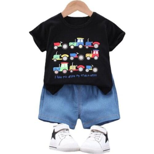 New Summer Outfits Baby Boys Clothes Suit Children Girls Cartoon T-Shirt Shorts 2Pcs/Sets Toddler Casual Costume Kids Tracksuits