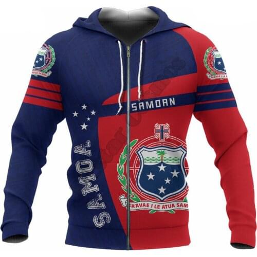 3D Print Samoa Polynesian Tribal Symbol New Fashion Hoodies Zipper Jacket Fall/Winter Men’s/Women Clothing Style-2