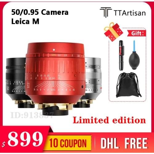 New Color TTartisan 50/0.95 Camera Lens 50mm F0.95 MF Lens for Leica M Mount Camera Large Aperture Full Frame for Leica M9 M10