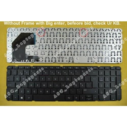 New PO Portuguese Teclado Keyboard For HP Pavilion 15-B000 15-B 15t-b100 15t-b000 15z-b000 Laptop Black Without Frame WIN8