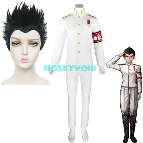Kiyotaka Ishimaru Cosplay Wig Danganronpa: Trigger Happy Havoc Kiyotaka Ishimaru Costume Adult Judgement Uniform Suit