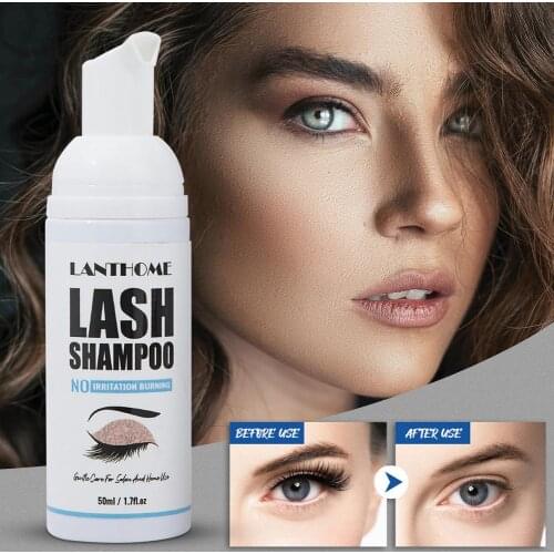 50ml Eyelash Shampoo Eyelash Extension Cleaning Foam Cleaner Mild And Non-irritating Thick And Soft Foam Achieves Effective
