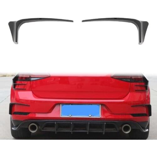 For Golf 7.5 MK7.5 Rline R400 2017-2019 Rear Bumper Splitter Canard Rear Spoiler Fog Lamp Trim Car Styling