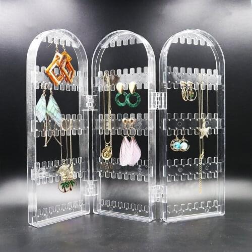 Clear Earrings Storage Holder Earring Display Necklace Organizer Rack Jewelry Display Rack Storage Jewelry Organizer