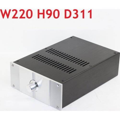 Size (mm) : W220 H90 L311 JC229 PASS All Aluminum Housing Power Amplifier Chassis DIY Enclosure Preamplifier Case