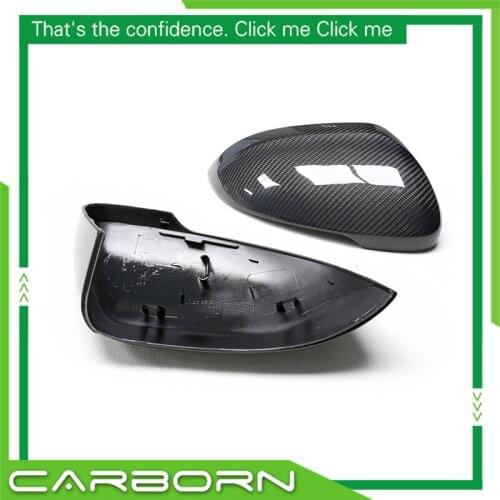 Carbon Fiber Mirror Cover For Passat Variant Arteon Magotan 19+ Gloss Black 1:1 Replacement Style with/no Lane Assist Mirror Cap