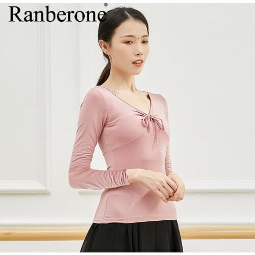 Ranberone Sport T Shirt Women Long Sleeve Modern Adult Dance Sport Top Fitness Womens Yoga Top Gym Top Push Up Sports Wear 2021