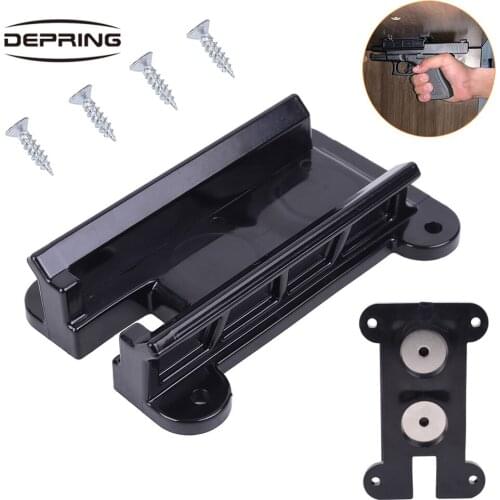 Tactical Flat Top Magnetic Gun Rack Holder Quick Draw Concealment Gun Magnet Mount for Truck Car Vehicle Wall Bed Desk