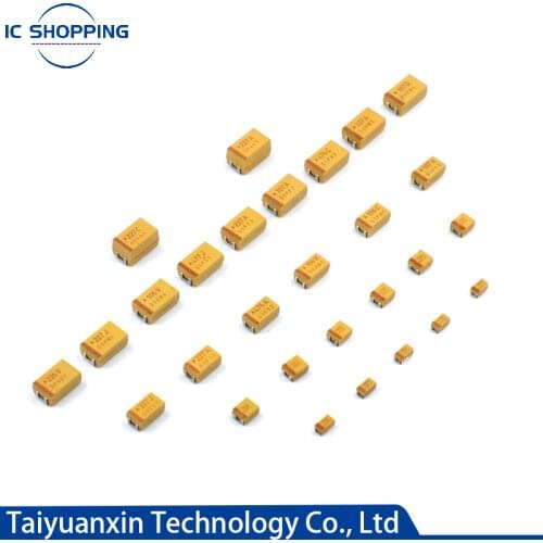 10PCS 3216A 3528B 6032C 7343D 7343E Type Tantalum capacitor 6.3 10 16 25 35 50V 1 2.2 3.3 4.7 6.8 10 15 22 47 100 220 330 470UF