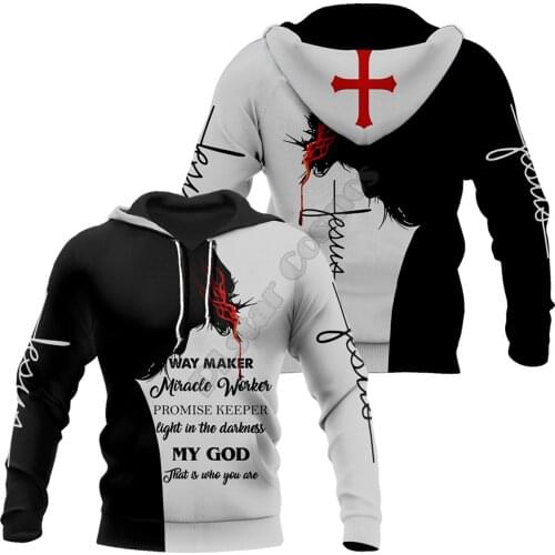 Christian Jesus 3D All Over Printed Hoodies zipper hoodie women For men Pullover streetwear Unisex Shirts 01