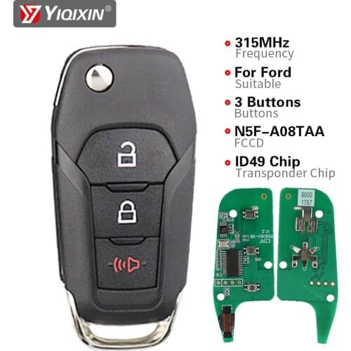 YIQIXIN Smart Remote Car Key For Ford Fusion Explorer F150 F250 F350 F450 F550 N5F-A08TAA ID49 Chip 315 Mhz Auto 3 Buttons