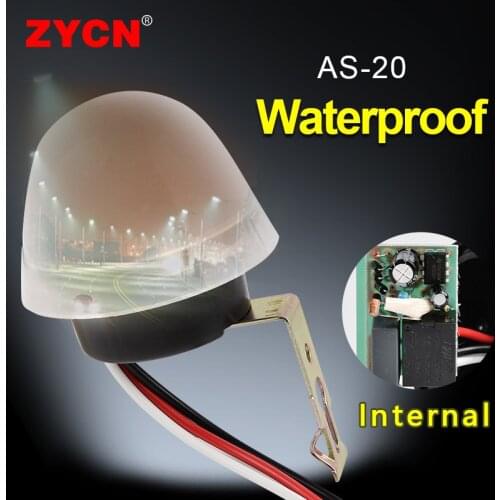 Waterproof Sensitive Auto Photo Switch On/Off AS-20 Photocell Sensor Tools 220V 10A Controller Street Light
