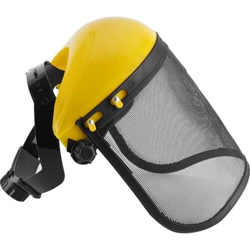 Safety Helmet Hat with Full Face Mesh Visor for Logging Brushcutter Forestry Protection Professional Forestry or Farming Safe