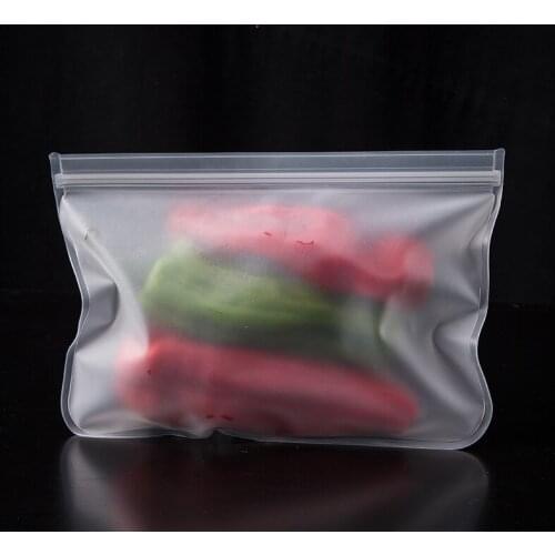 1pc Ziplock Vegetable Fruit Fresh-keeping Bag Refrigerator Reusable Plastic Zip Food Storage Packaging Kitchen Organization Suff