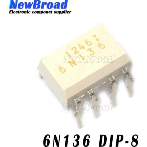 10PCS 6N136 DIP8 DIP DIP-8 photoelectric coupler new and original
