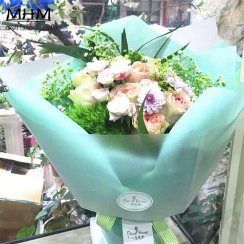 10pcs Pure Color Clear Mist Paper Bouquets Flowers Packaging Materials Cellophane Gift Wrapping Paper