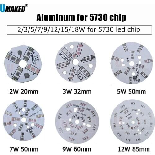 7W 50mm LED PCB board for 5730 5630 leds, Heat sink board, 7W LED aluminium plate Base for bulib light, ceiling light