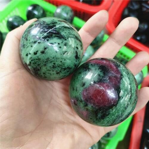 2pcs 48-52mm natural gemstones and crystals carved healing crystal sphere magic ball for home decoration