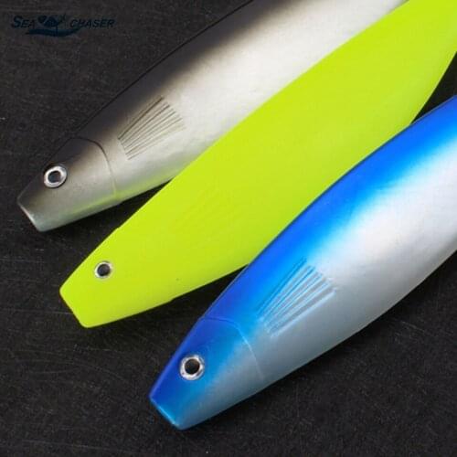 2PCS/lot Soft Fish Fork Tail Fishing Lures Artificial Baits Double Color 70g 23cm Soft Lure Bionic Bait Fishing Tackle