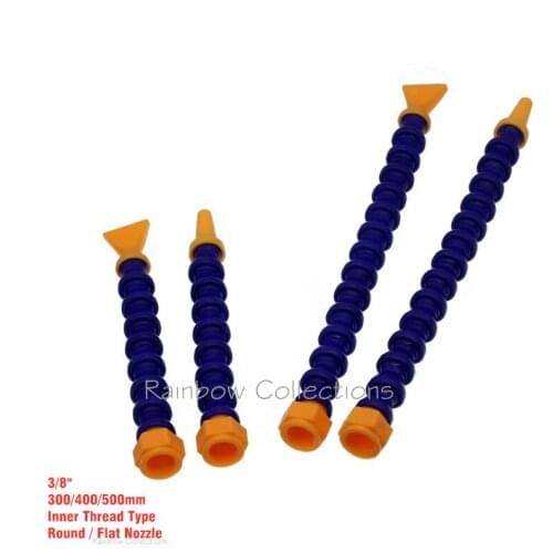 3/8”,300-500mm Round/Flat Nozzle, Inner Thread cooling tube Flexible Plastic Water Oil Cool Pipe Hose Lathe CNC Injection Pipe
