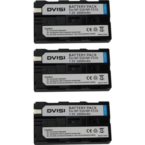 3Pcs/lot NP-F550 NPF550 NP-F570 Camera Battery for Sony CCD-RV100 RV200 CCD-SC5 CCD-SC9 CCD-TR1 TR215 CCD-TR940 CCD-TR917