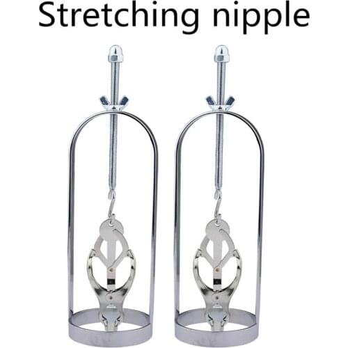 4style Adult Game Sex Toys For Women Adjustable Stainless Steel Metal Nipple Clips Clamps Breast Stretching Device BDSM Bondage